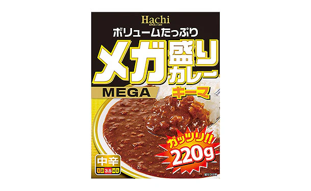ハチ食品「メガ盛りカレー キーマ 中辛」220g - Image 2