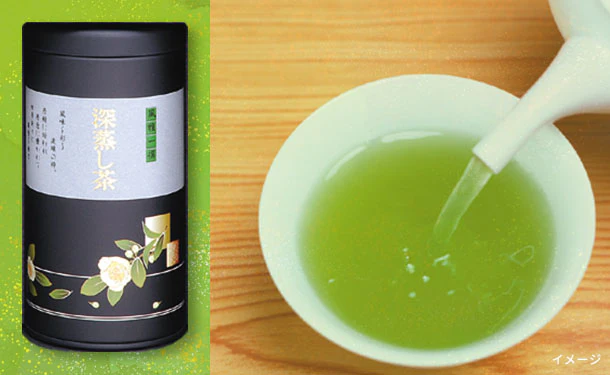 国産「深むし煎茶 手鞠・茶花缶入り」100g - Image 2