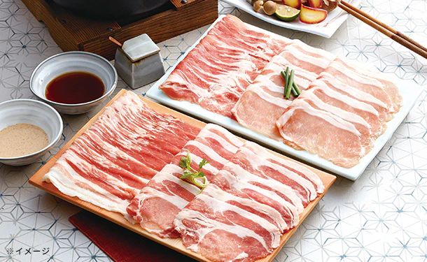 九州産「おいも豚と黒豚のしゃぶしゃぶ肉」800g - Image 2