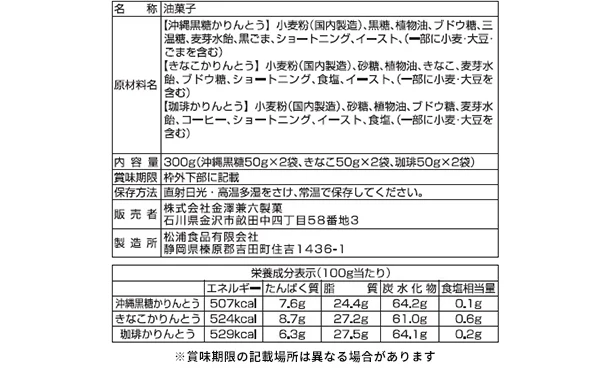「かりんとうギフト MKT-30R」6個入り - Image 4