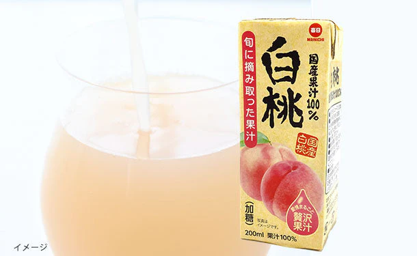 「国産果汁100% 白桃」200ml