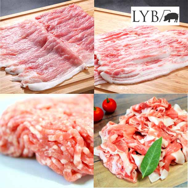静岡県産「ブランド豚 LYB豚 バラエティー 4品」合計1.4kg