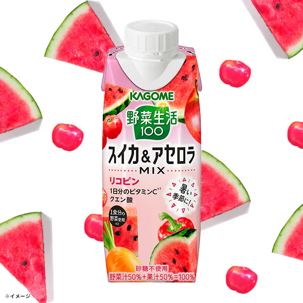 カゴメ「野菜生活100 スイカ＆アセロラMIX」250g