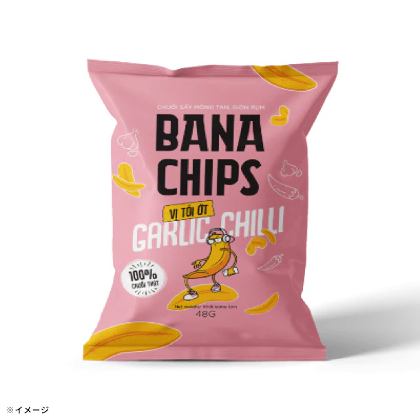 「BANA CHIPS（バナチップス） ガーリックチリ」48g