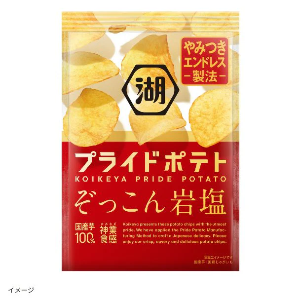 湖池屋「プライドポテト ぞっこん岩塩」55g