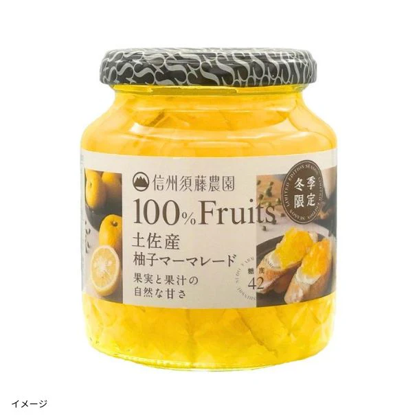 スドージャム「100%フルーツ 土佐産柚子マーマレード」340g