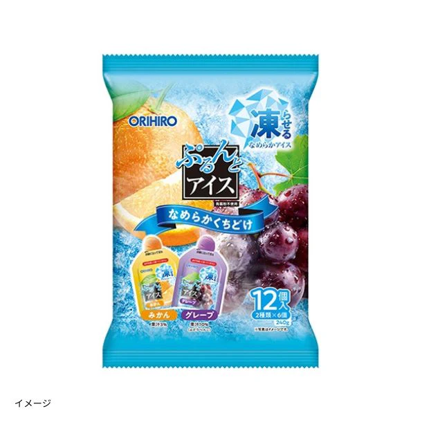 オリヒロ「ぷるんとアイス みかん＋グレープ」12個入