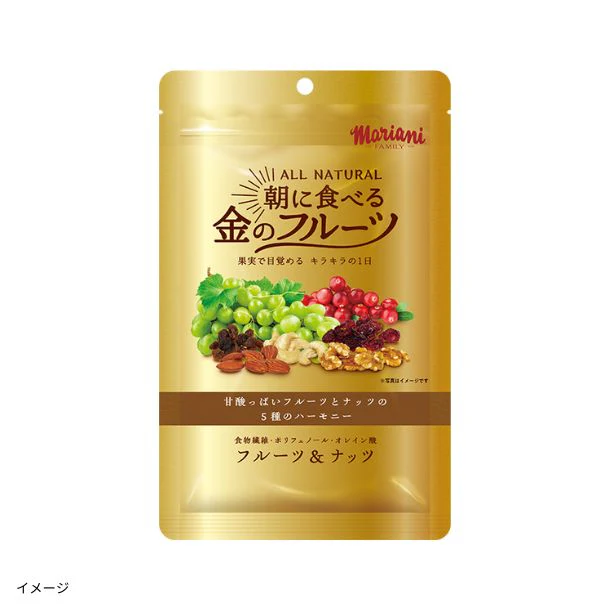 「朝に食べる金のフルーツ フルーツ＆ナッツ」90g