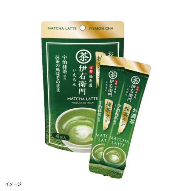 伊右衛門「お濃茶抹茶ラテスティック」4包入