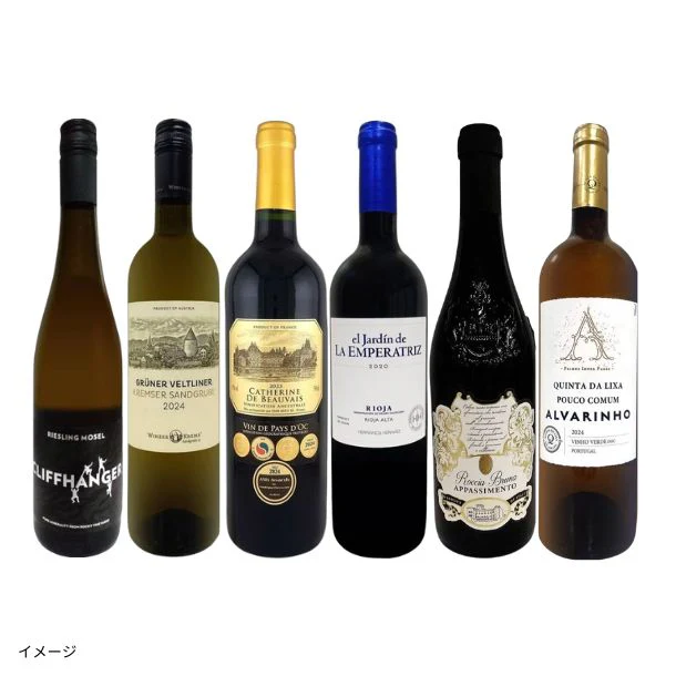 「金賞5冠入り！ちょっといいヨーロッパ周遊ワイン6本セット」750ml