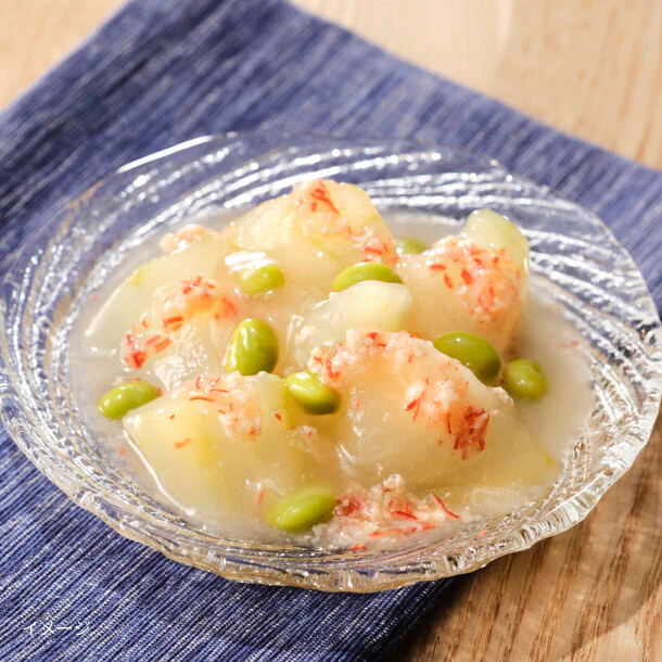 「冬瓜と枝豆の鶏そぼろ餡かけ(かにかま入り)」175g - Image 2