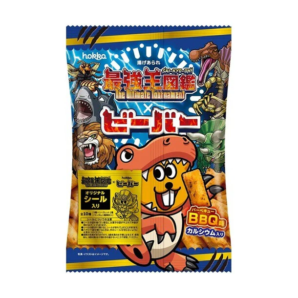 北陸製菓「最強王図鑑ビーバー バーベキュー味」55g