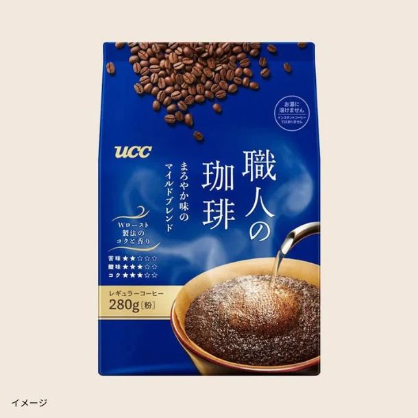 UCC「職人の珈琲 まろやか味のマイルドブレンド（粉）」280g